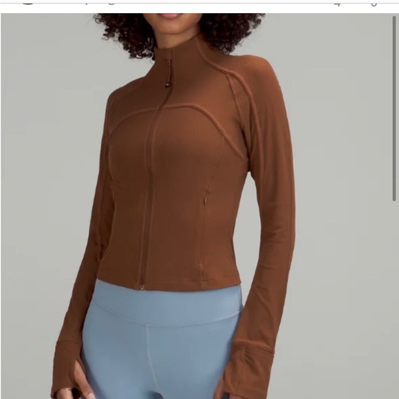lululemon athletica Jackets & Blazers - Lululemon Ribbed Nulu Cropped Define Jacket Size 2 Roasted Brown
